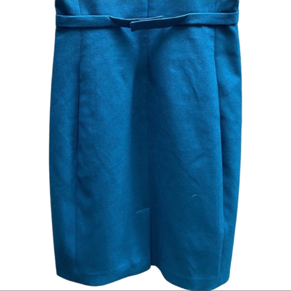 Elie Tahari Teal / Peacock blue green Sheath Dress NWT 14 (retail $298+tax) - Picture 6 of 10